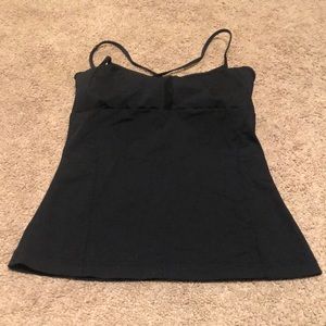 Alo Yoga built in bra tank top black medium